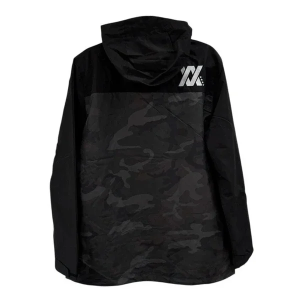 Dixxon Flannel Co Jacket‎ Mens Windbreaker Large Full Zip Hoodie Grey Camo NWT